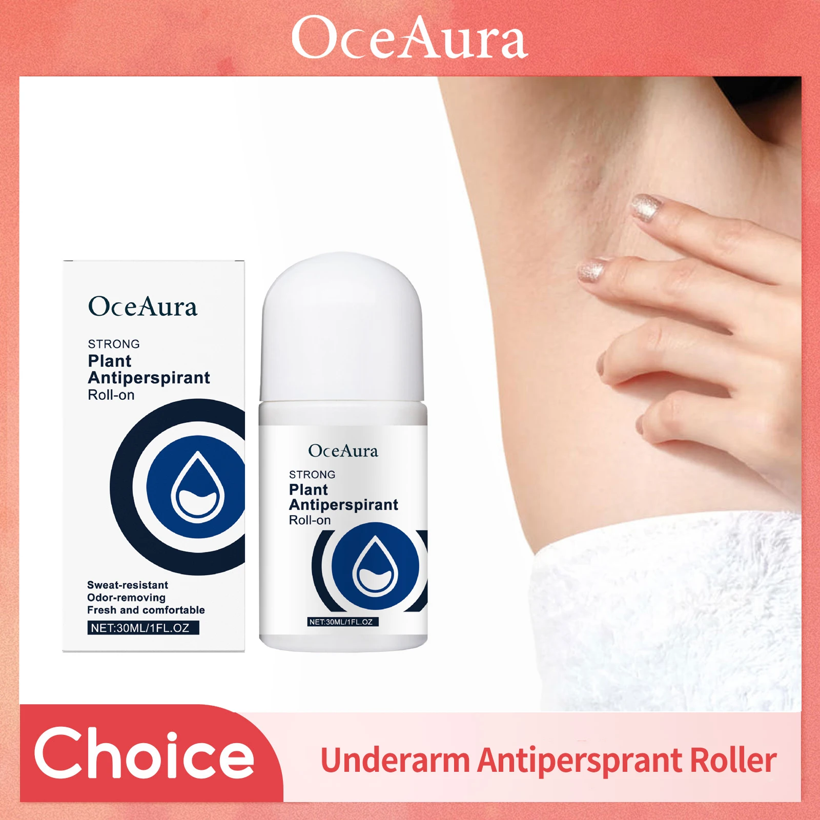 Antiperspirant Underarm Rolling Ball Armpit Deodorant Reduce Sweat Lasting Refreshing Sweatproof Body Odor Elimination Stick