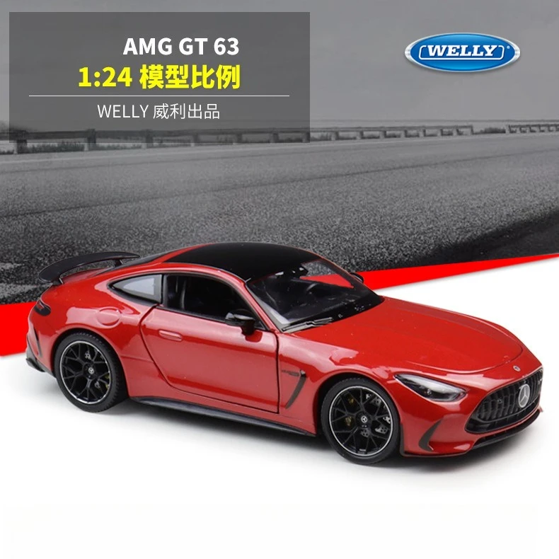 

WELLY 1:24 AMG GT 63 Simulation Alloy Car Model Toy Gift Diecast Alloy Car Model Collectible
