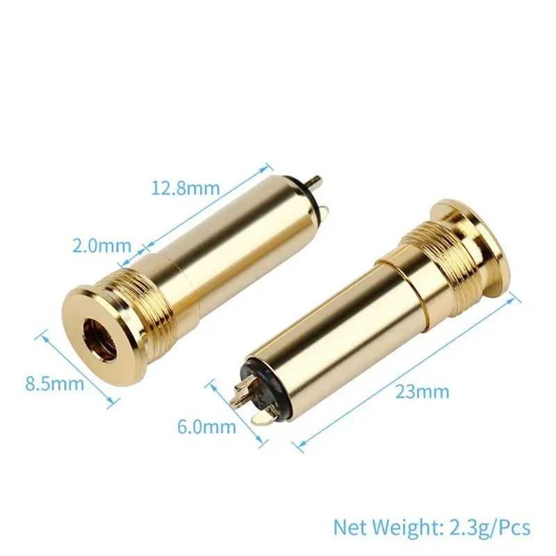 2.5 3.5 mm Jack Female HeadphonePlug 4 Pole 3 Contact 3.5mm Audio Connector Gold Plated Copper With Thread Consumer Electronics