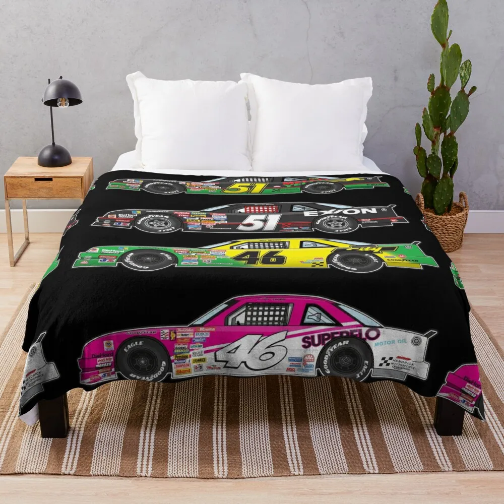 

Days of Thunder Car Collection Illustration, Cole Trickle, Rowdy Burns Throw Blanket manga Luxury Throw Blankets