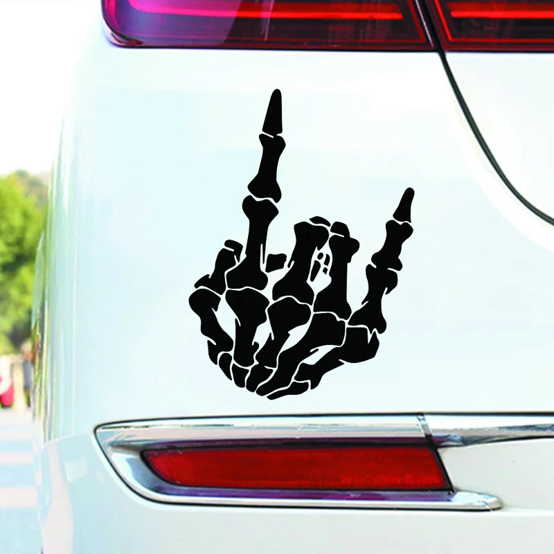 

Glam Up Your Vehicle Glittery Skull Finger Cat Decals, High-Gloss & Self-Adhesive for Rear Glass – A Unique Car Embellishment!