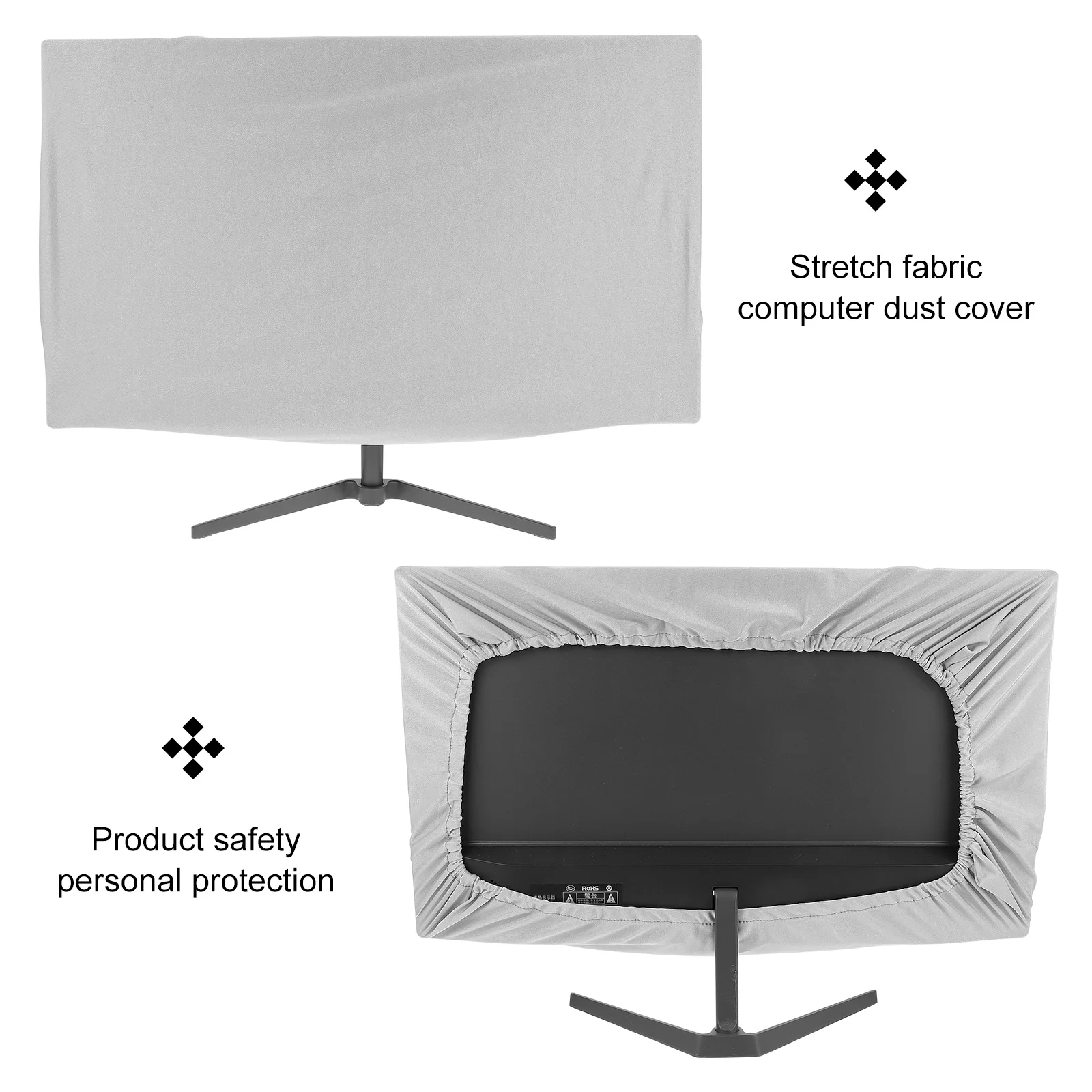 

Computer Monitor Cover 27Inch Elastic Stretchy Sleeve Protector For Desktop Pc Screen Guard Against Dust Scratches Water