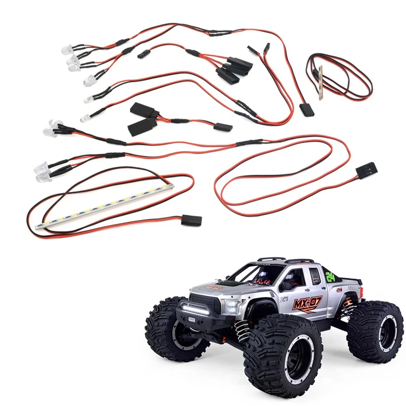 MX-07 Vorder- und Rück-LED-Lichtset 8786 für MX-07 MX07 MX 07 1/7 RC Auto Ersatzteile Zubehör [Nr.68 Spielzeug]