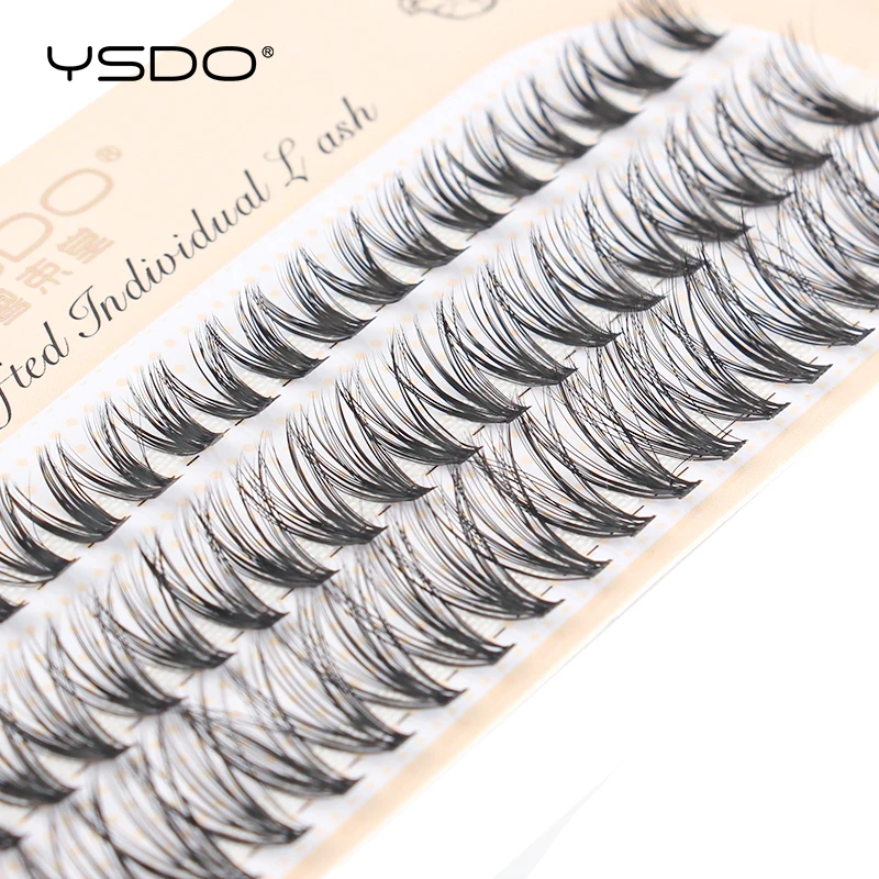 YSDO cils grappes 60 pièces cils en grappe 8-12mm cils individuels aspect naturel D Curl moelleux grappe cils bricolage Extension de cils