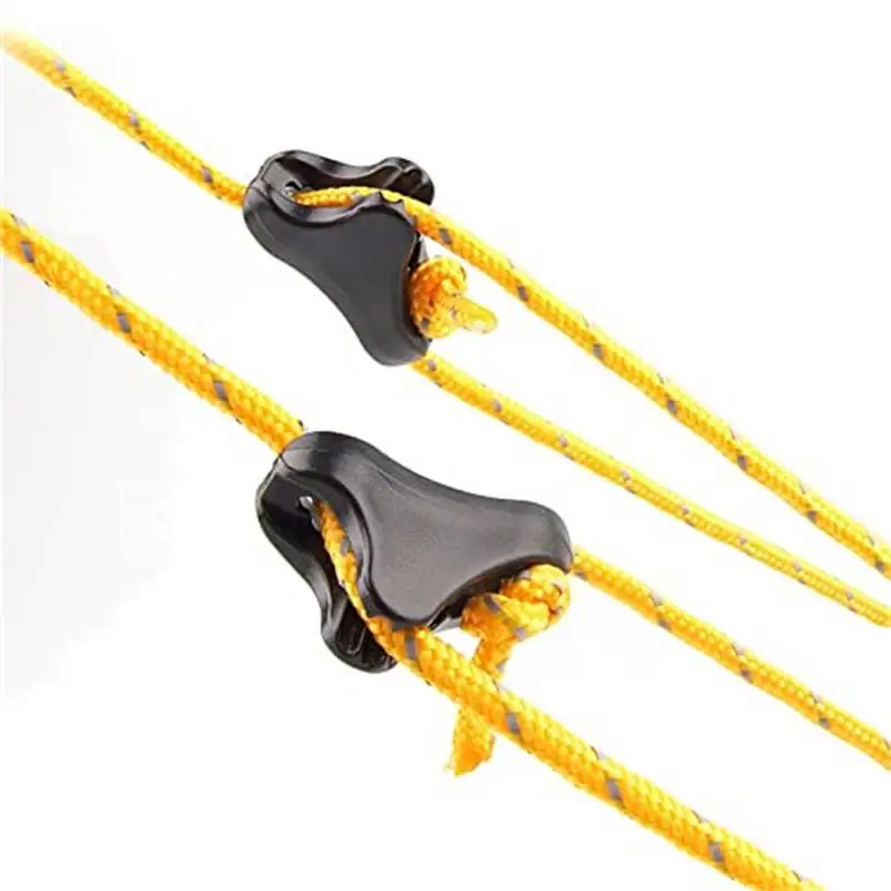 Ajusteur de fixation de ULd\'auvent de tente, boucles de ULà vent coordonnantes, pince triangulaire, outil de butée de tente de camping en plein air,