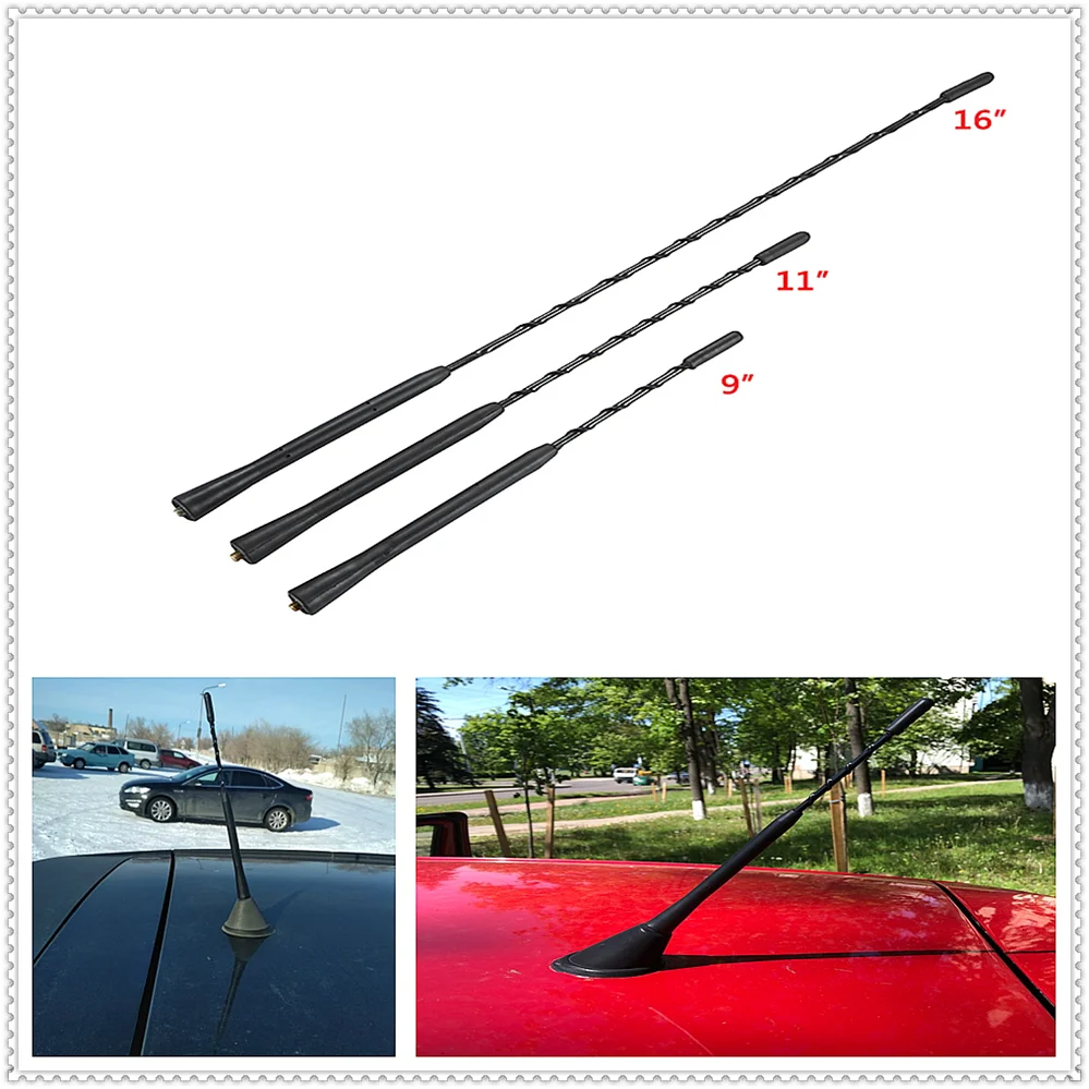 Car Roof Mast Whip Stereo Radio FM/AM Signal Aerial Amplified Antenna for Ford focus 2 2005+2013 stainless steel trim