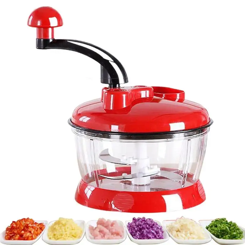 Manual Hand Chopper 2L Vegetable Chopper with Large Capacity Garlic Chopper Portable Sturdy Onion Chopper for Veggies Ginger