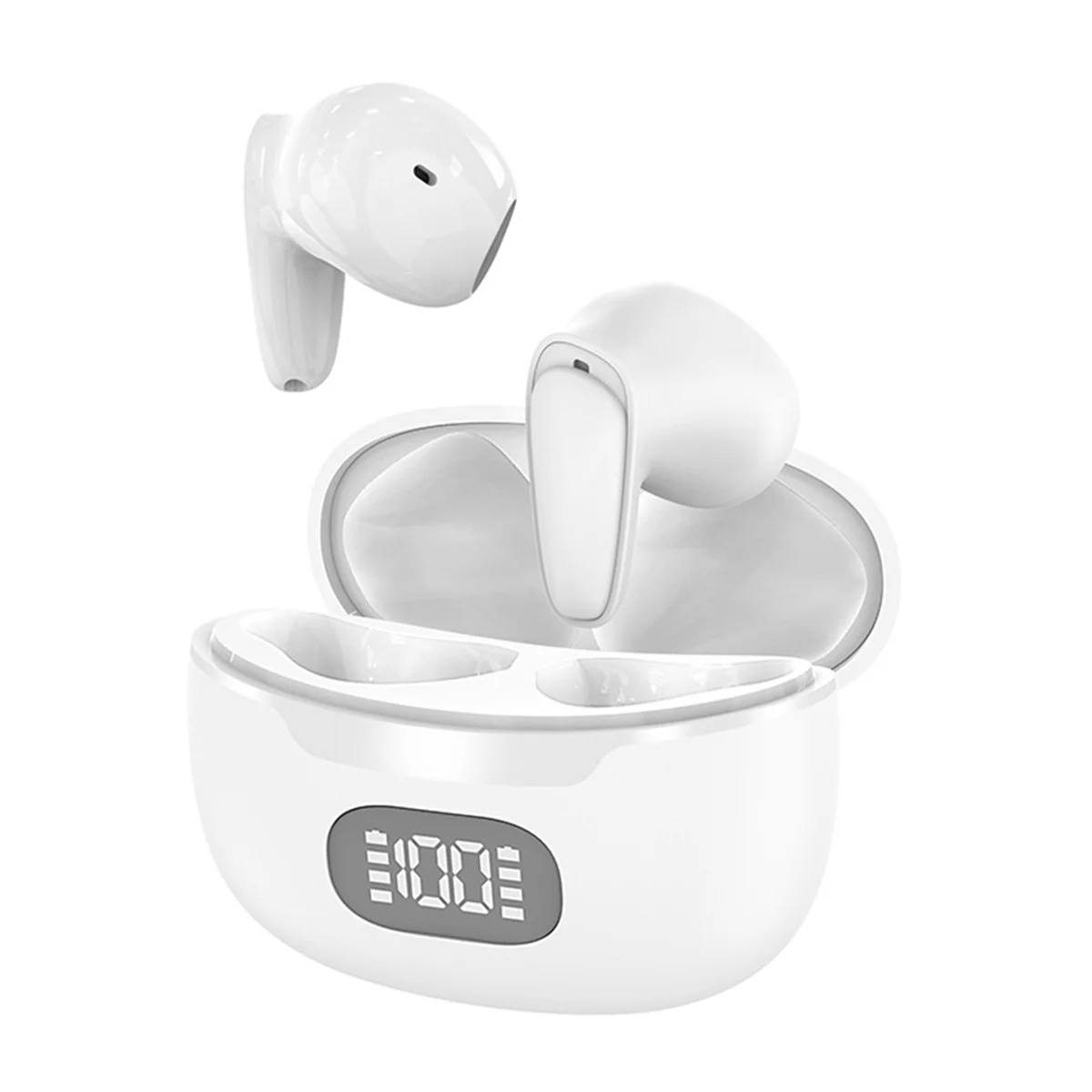 B28 Two-Way Language Translator Earbuds Real-Time Translation with ANC Supports 74 Languages & 70 Accents White