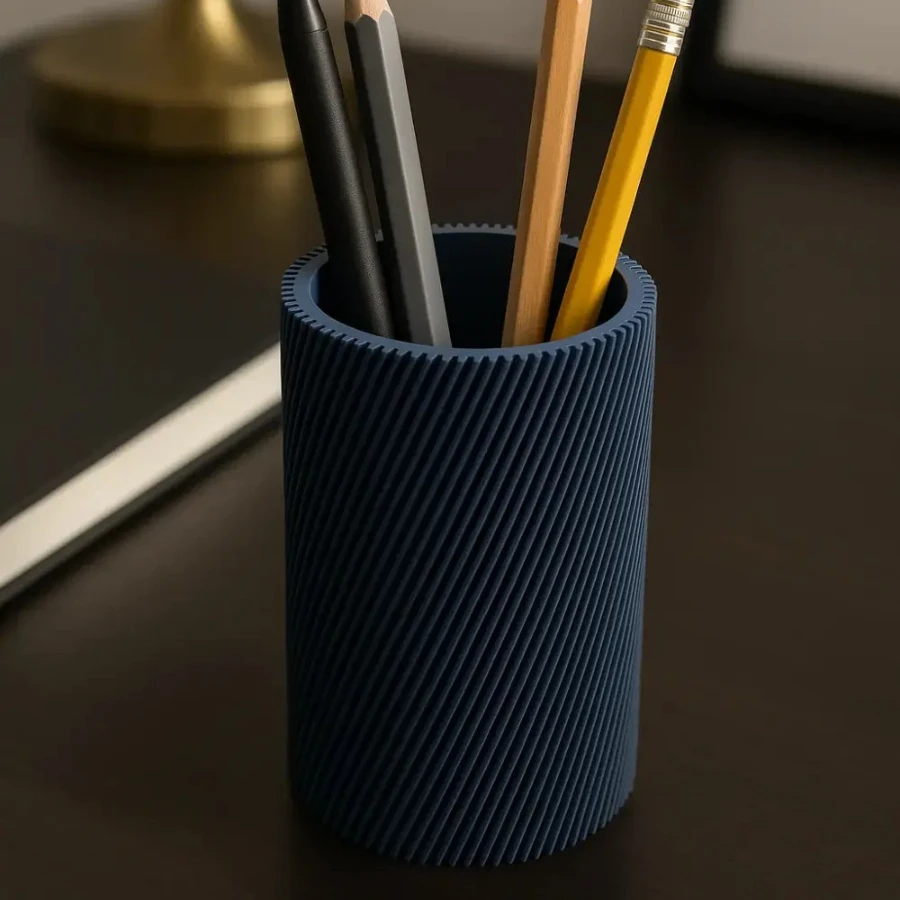 Geometric Pen Holder Minimalist Modern Desktop Storage Pen Holder 3D Printing Makeup Brush Storage Jar Desktop Decoration