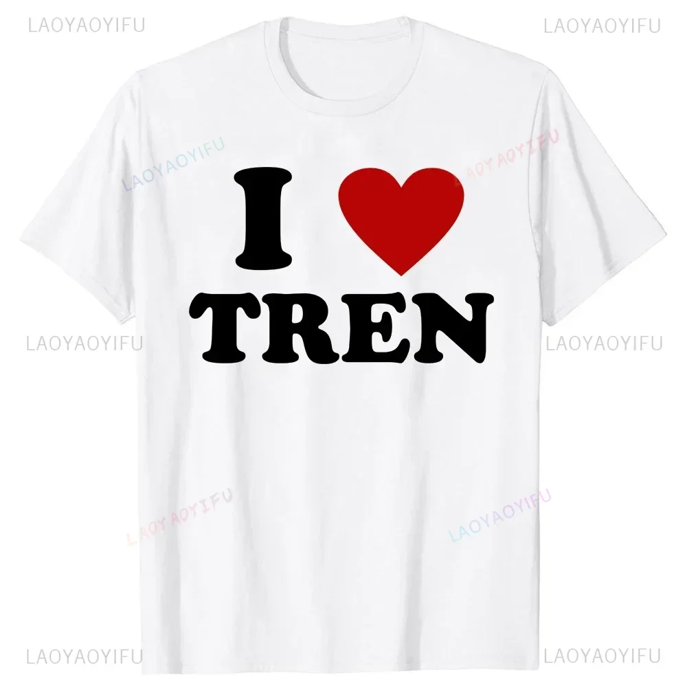 T-shirt graphique I Love Tren I Coussins, t-shirts à manches courtes, style décontracté, entraîneur de batterie, entraînement drôle, citation, mode estivale