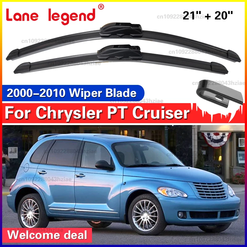 For Chrysler PT Cruiser 2000-2010 2002 2003 2004 2005 2006 2007 2008 2009 2pcs Front Windshield Windscreen Wiper Blades Red Blue