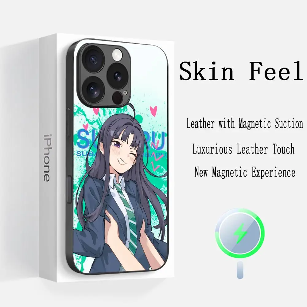 حافظة لهاتف آيفون 17 16 e 15 14 13 12 11 X XR XS Plus Mini Pro Max حافظة مغناطيسية زجاجية من Awa Subaru 486