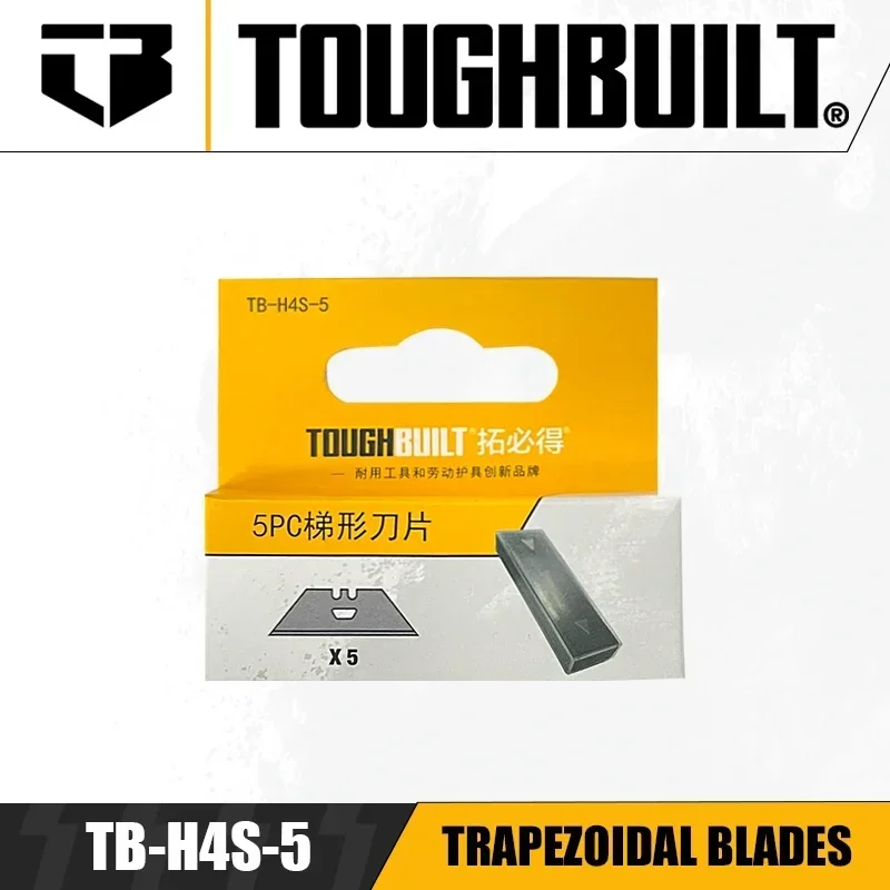 TOUGHBUILT TB-H4S30-80/TB-H4S-5/TB-H4N-5 Paquete de 30 hojas de cuchillo multiusos Cuchillas de cuerno de vaca Cuchillas trapezoidales