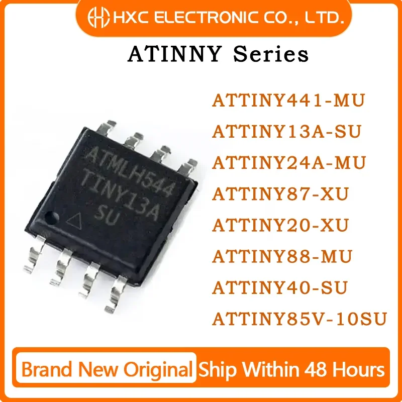 ATTINY441-MU ATTINY13A-SU ATTINY24A-MU ATTINY87-XU ATTINY20-XU ATTINY88-MU ATTINY40-SU ATTINY85V-10SU