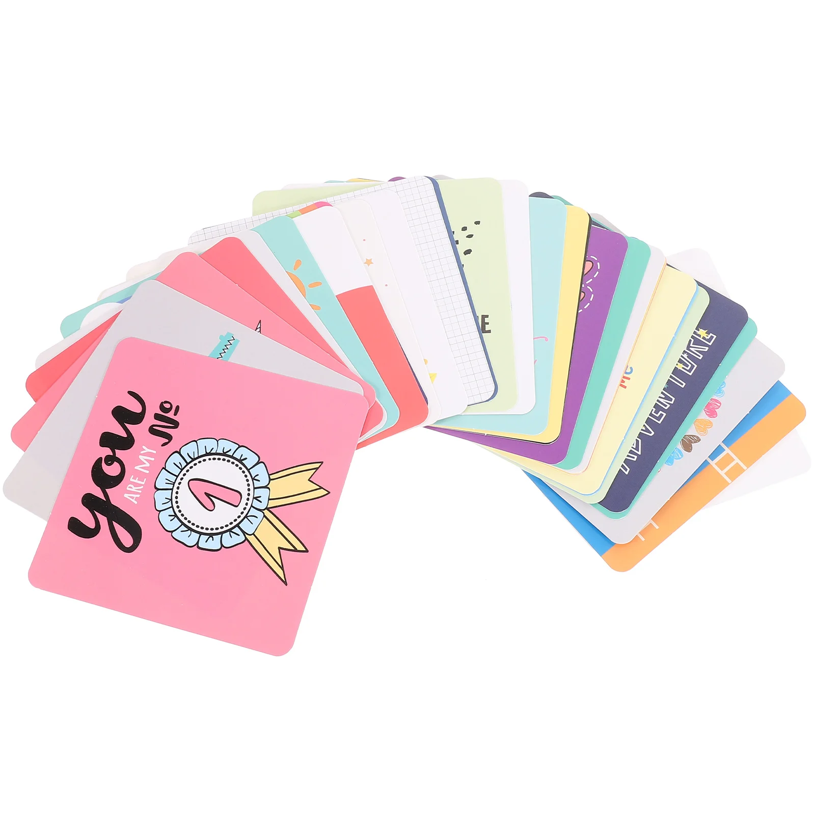 

60 Pcs Cute Encouragement Note Card Lunchbox Cards Cartoon Positive Notes Girl Kids Paper