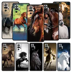 Running Horse Animal Phone Case For Xiaomi Redmi Note 13 12 5G 11 10 Pro Plus 4G 9S 9 8 7 9T 13C 10C 9C 9A Soft Silicone Cover