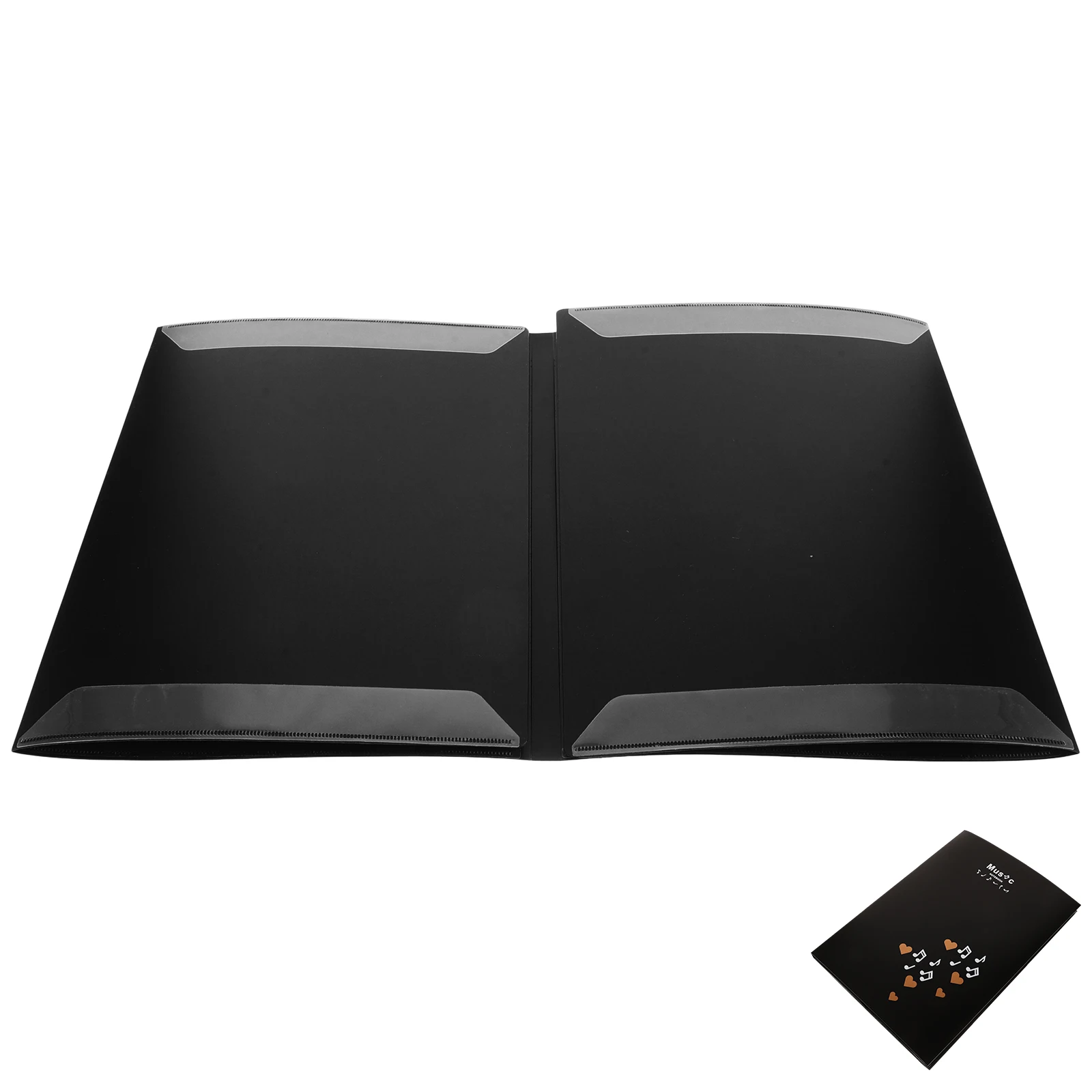 

Black A4 6 Pages 3 Fold Piano Sheet Music Holder Durable Folder Document Protector File ganizer For School Office