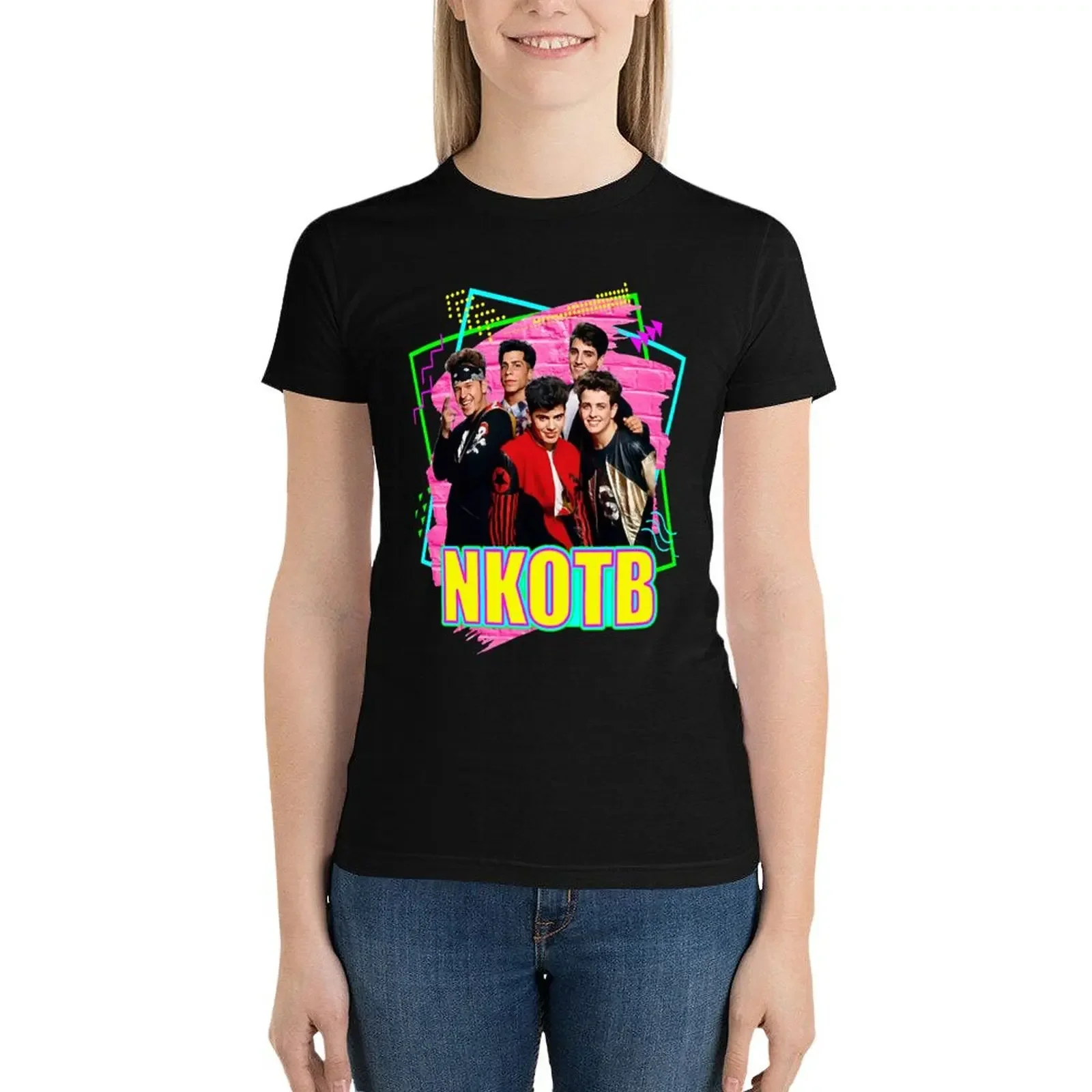 NKOTB Music T-Shirt summer tops lady clothes cute clothes Women's clothing