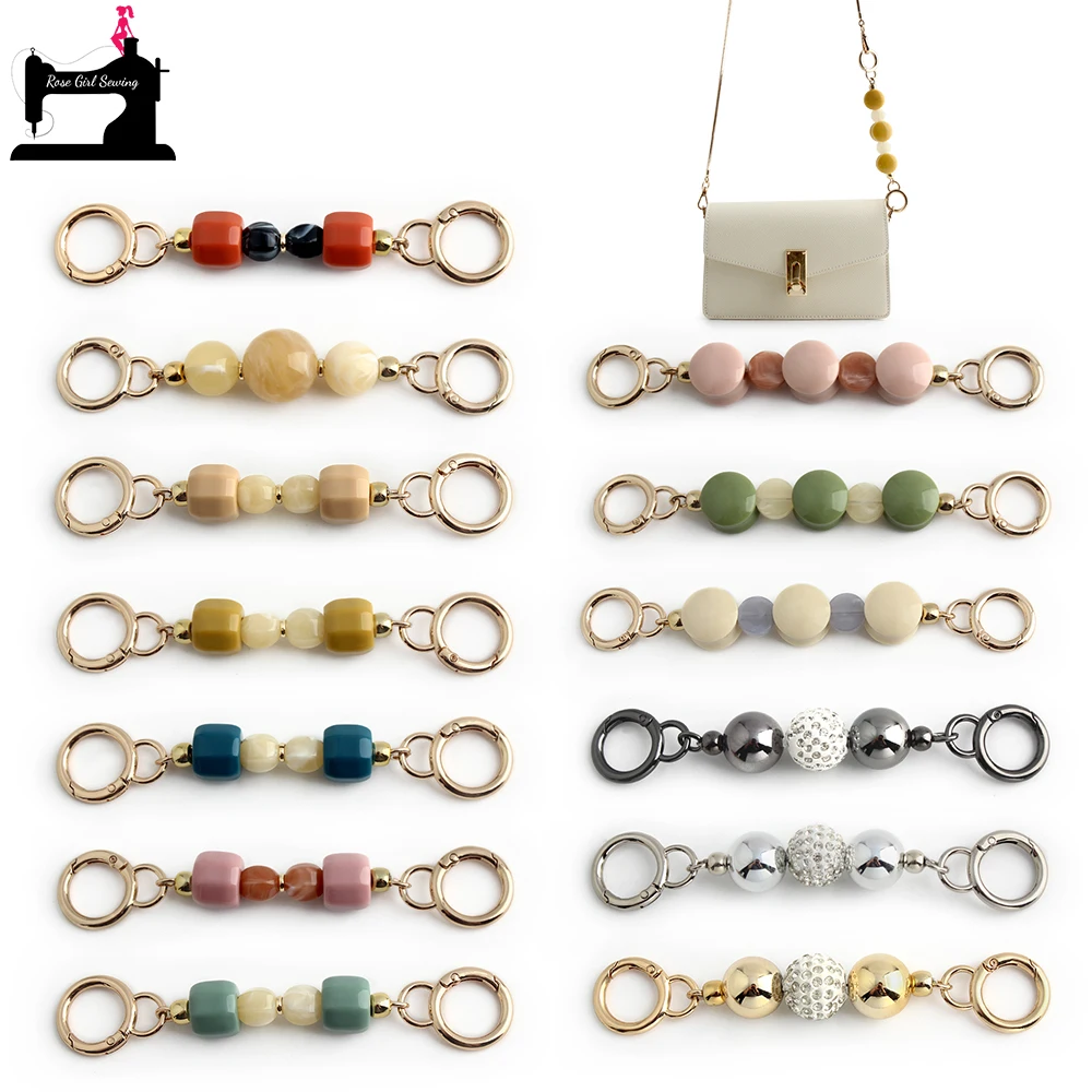 

1/3/5PCS 14cm 17cm Short Wallet Shoulder Strap Extension Chain For Women's Clutch Bag With Ring Keychain Decoration Accessories