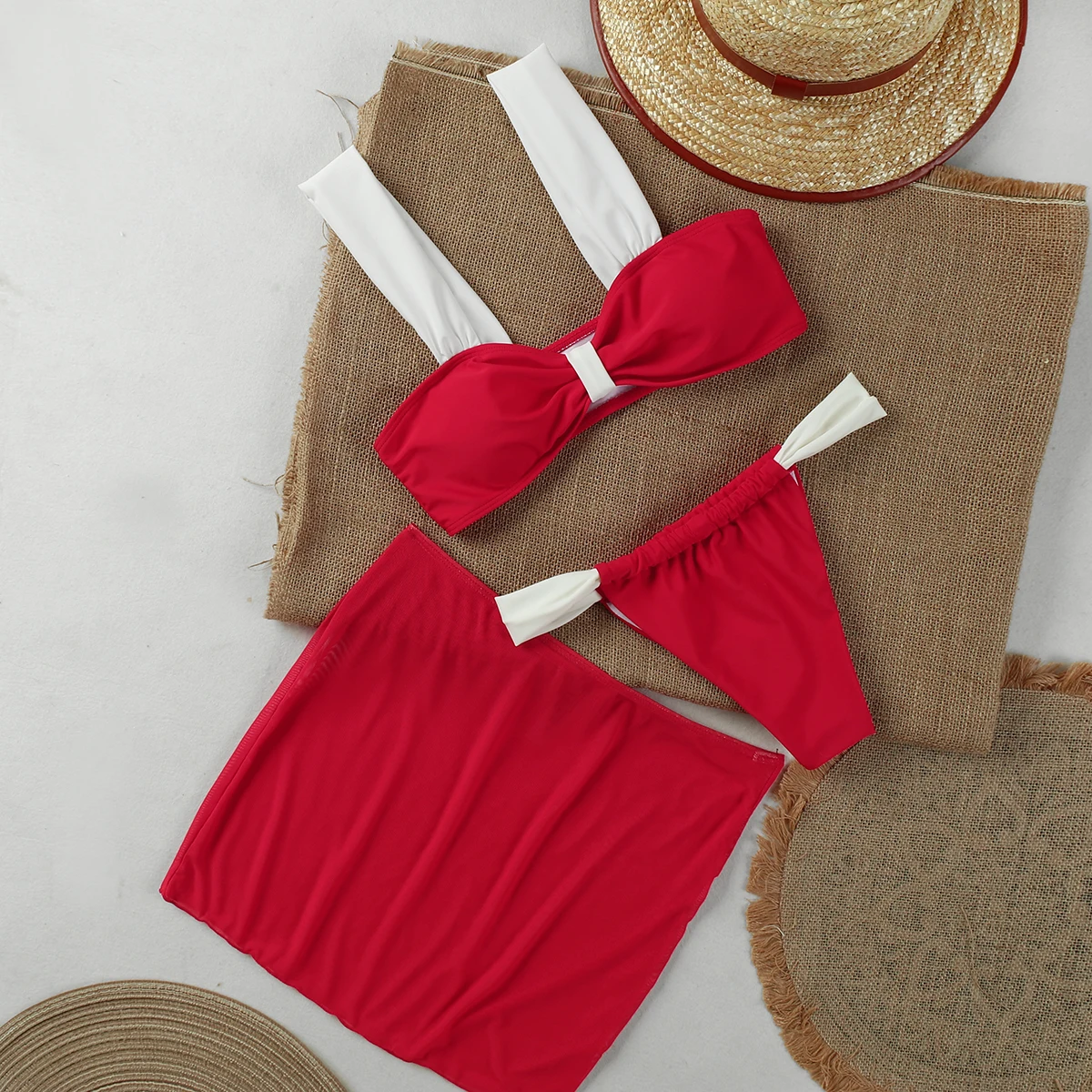 3 Stuks Bikini Set Micro Bikini 2024 Sexy Vrouwen Badpakken Vrouwelijke Badmode Badpak Badpakken Beachwear Thong Biquini