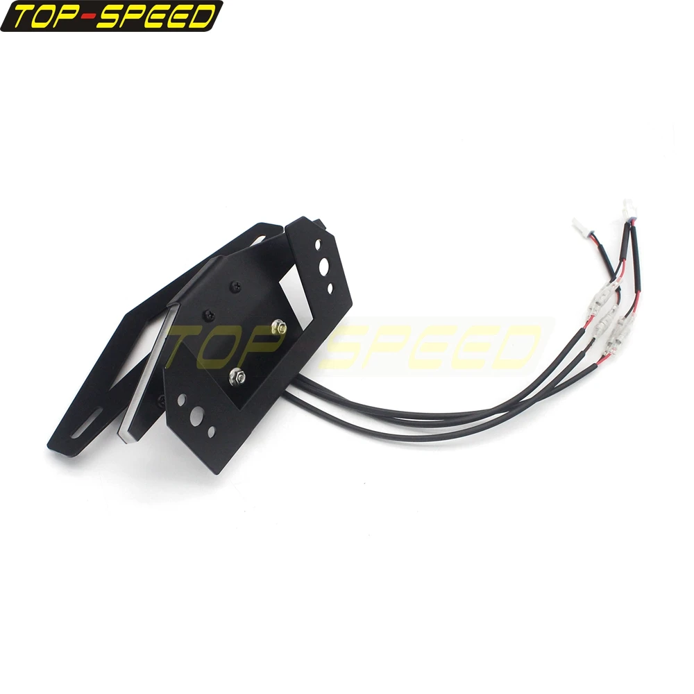 ل MV AGUSTA BRUTALE 675 2013-2019 دراجة نارية الذيل مرتب الحاجز مزيل عدة الخلفية لوحة ترخيص حامل ث/LED بدوره مصباح إشارة #3