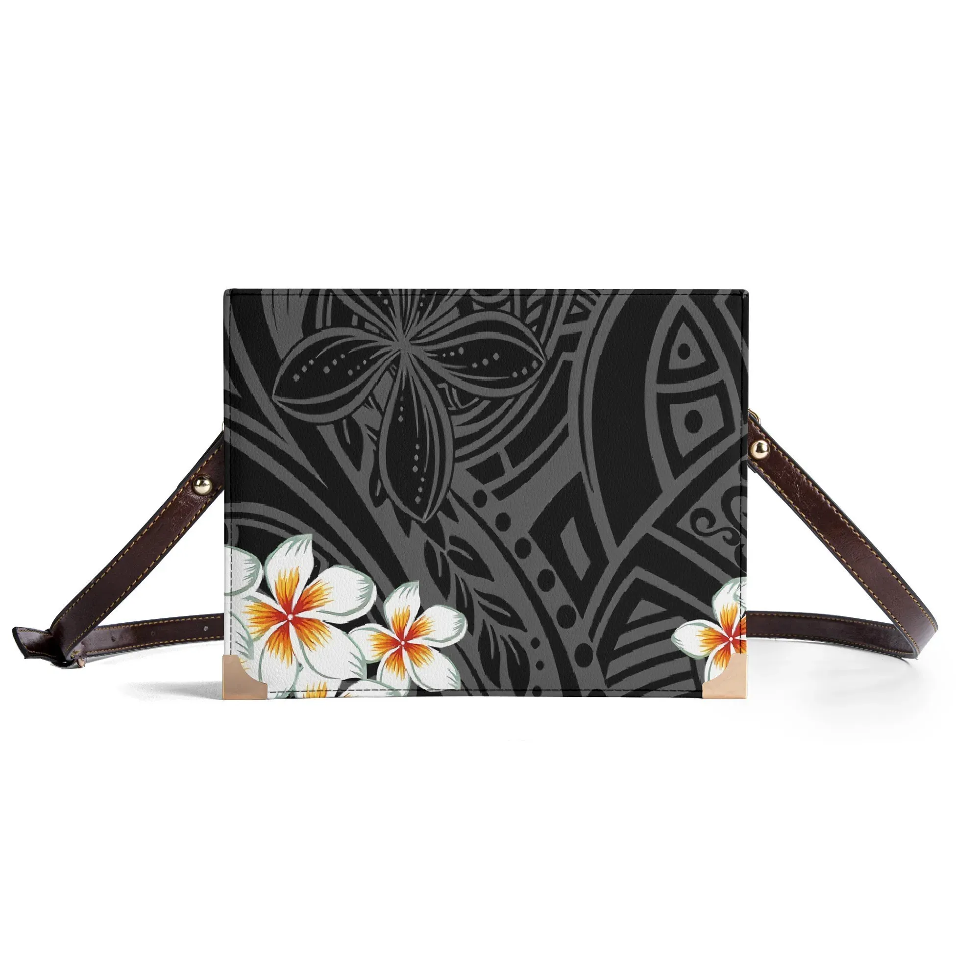 

Квадратная сумка через плечо с принтом в полинезийском стиле, клатч большой вместимости, новая настраиваемая сумка через плечо и сумка