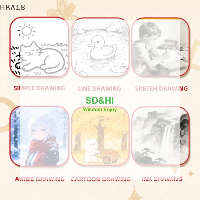 

Mini AI Printer Portable Magic Box Voice Control HD Screen Printer For Kids Gift Drawing Printing WIFI Android IOS Thermal Print