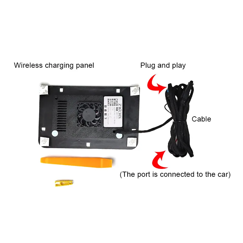 Car Wireless Charger 15W Fast Mobile Phone Charging Panel Adapter For GEELY Okavango 2020-2024 Interior Product Auto Accessories