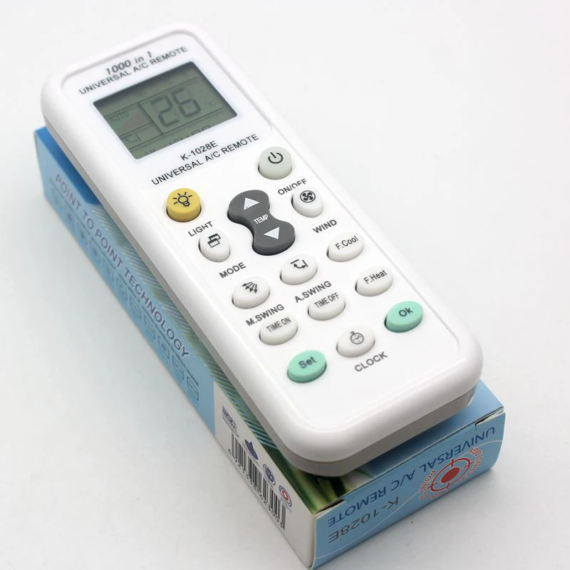 1pcs Universal K-1028E Low Power Consumption 1000 In 1 Air Condition Remote LCD A/C Remote Control Controller