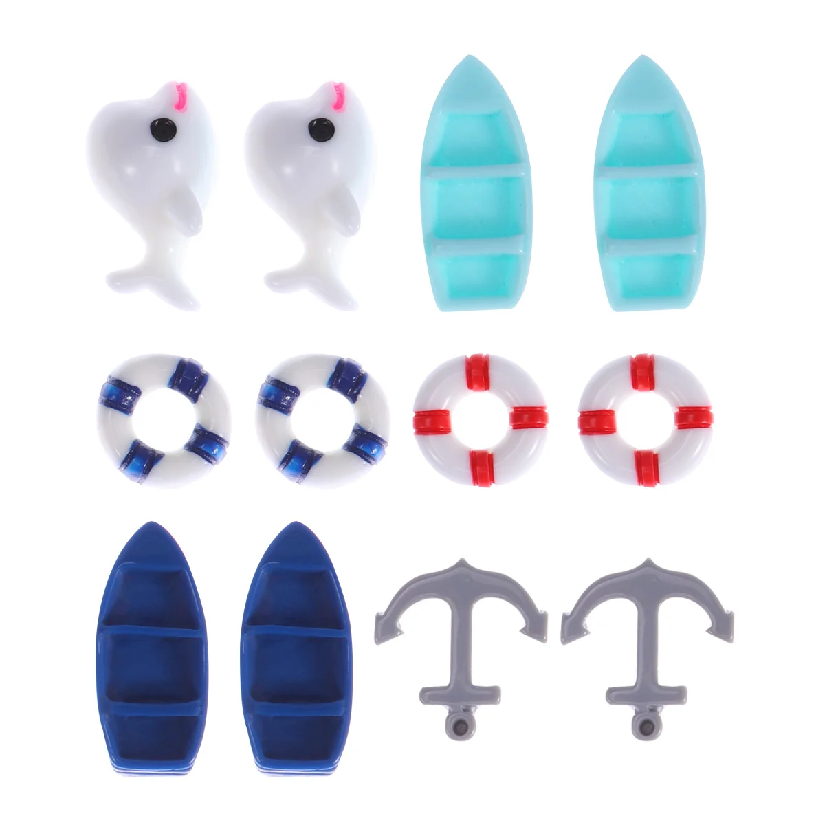 12 قطعة قارب المناظر الطبيعية الصغيرة الديكور قسط الراتنج دائم الحياة البحرية الحرف المنزل مكتب ديكور غرفة نوم المشهد الصغير #3