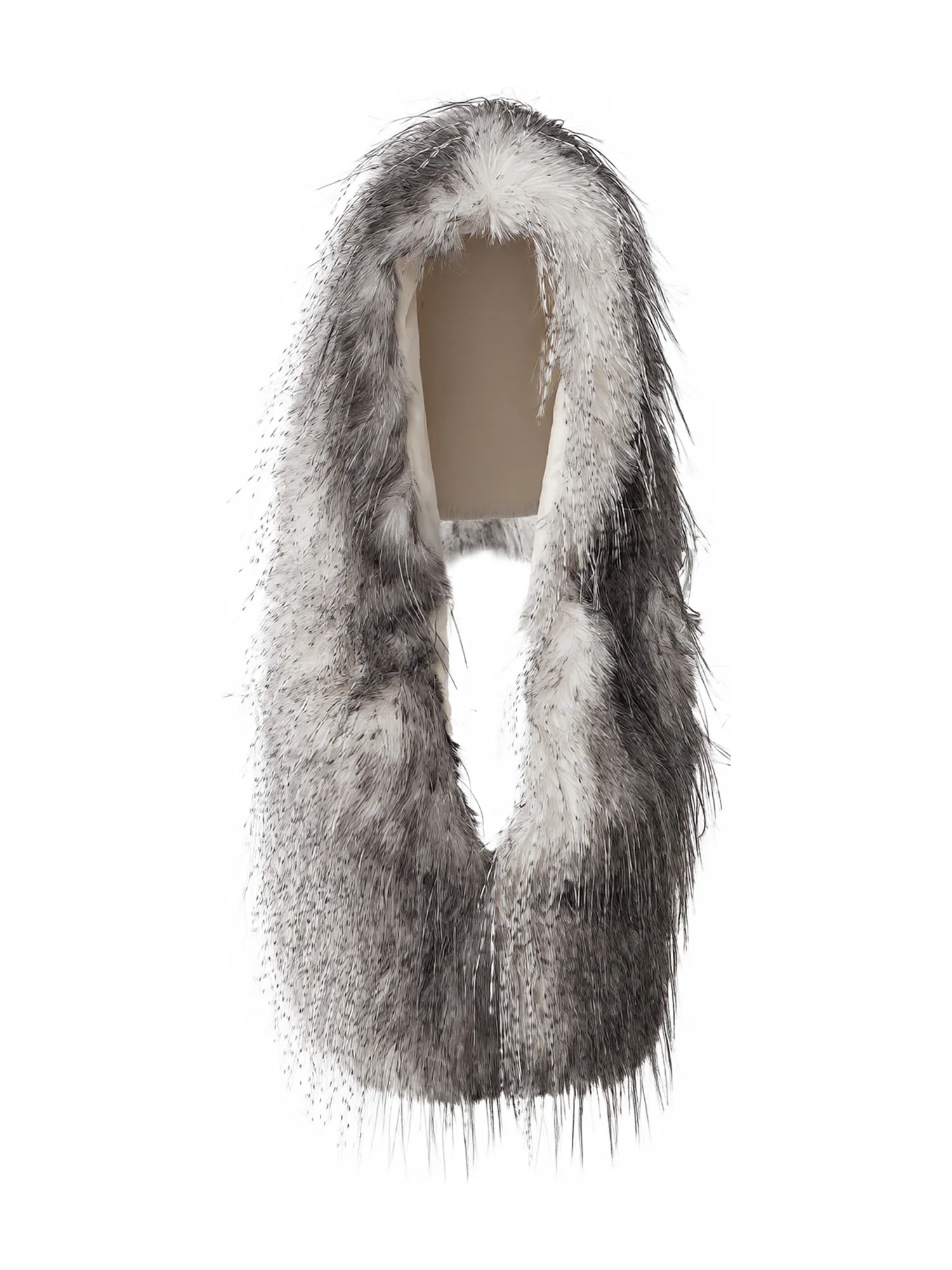 Women s Sleeveless Faux Fur Hooded Vest with Halter Neck and Open Back Detail for Summer Fashion Statement