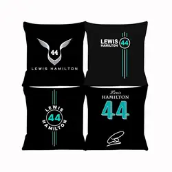 Lewis hamilton 44 poszewka na poszewka na poduszkę kanapową pokrowiec na fotel samochodowy poszewka narzuta 45x45cm na domowe SJ-648 dekoracyjne