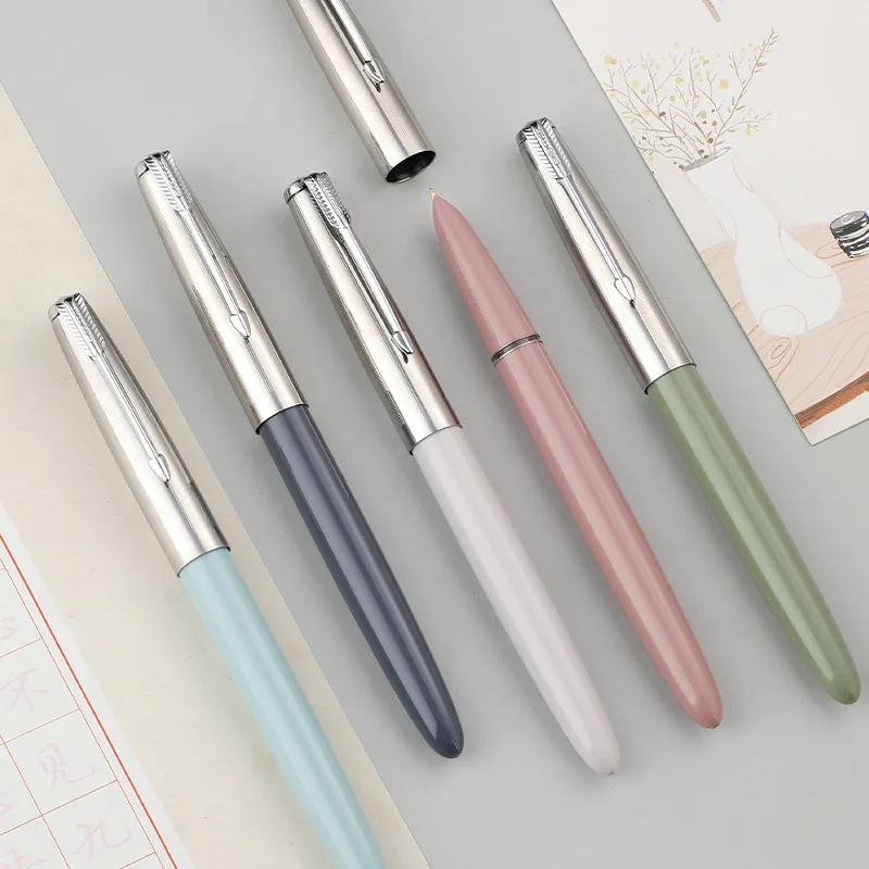 HERO 616 Vintage Fountain Pen in Morandi Color Fine F 0.5mm Nib ,Luxury Colorful Pens for Writing Office Student Calligraphy Pen