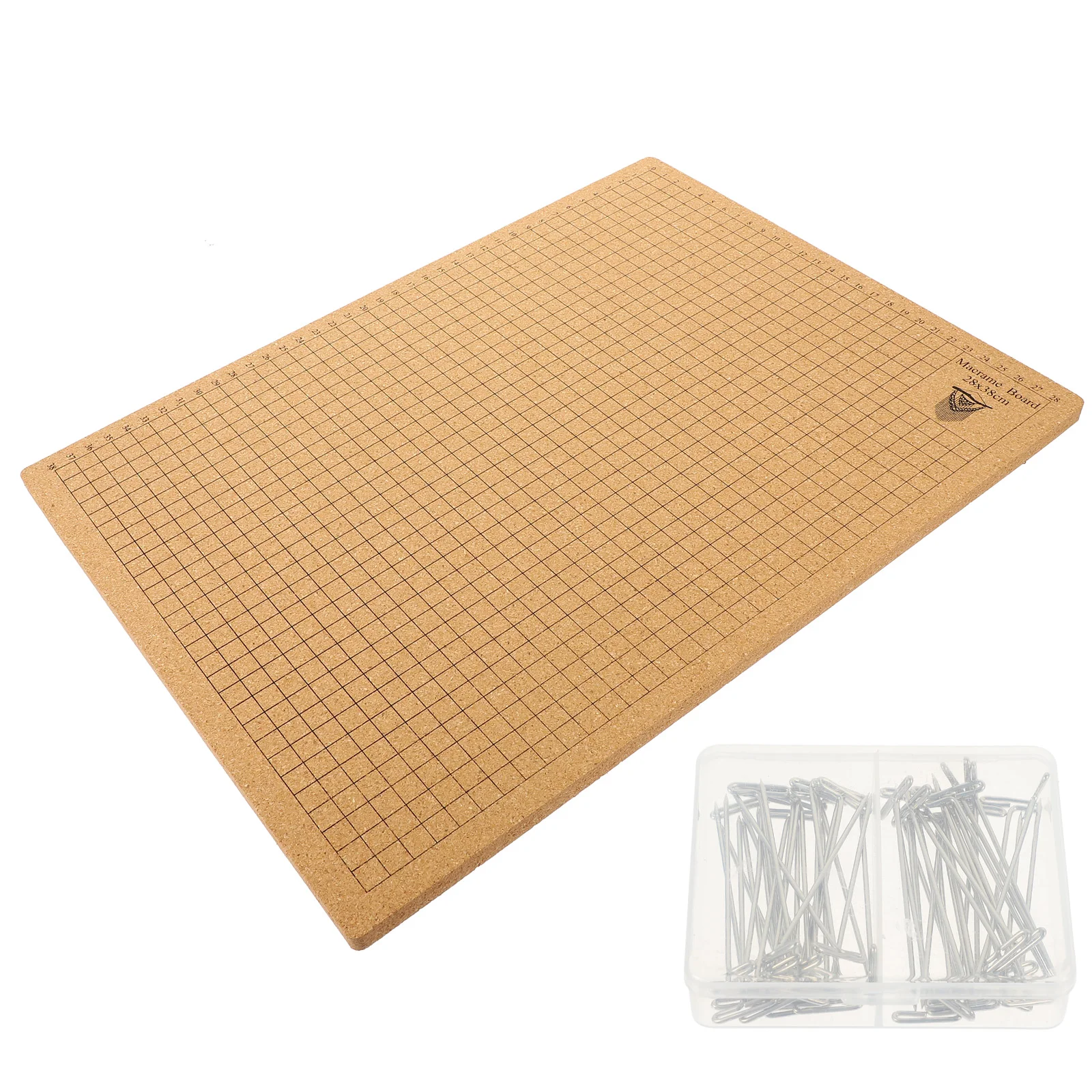 

Braided Fixing Plate Grid Rope Knotting Boards Macrame for Measuring Bracelet Project with Pins Cork