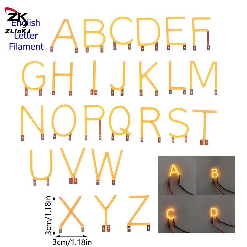 1 قطعة خيوط الحروف الإنجليزية COB LED خيوط DC3V شمعة اديسون الثنائيات الصفراء حفلة DIY بها بنفسك الديكور إكسسوارات مضيئة #1