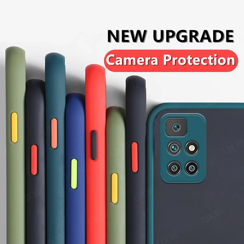 

Чехол для Xiaomi Redmi 10 2022, чехол для Redmi 10 2022, обложки, задняя Противоударная прозрачная матовая панель для телефона Redmi 10 2022, чехол