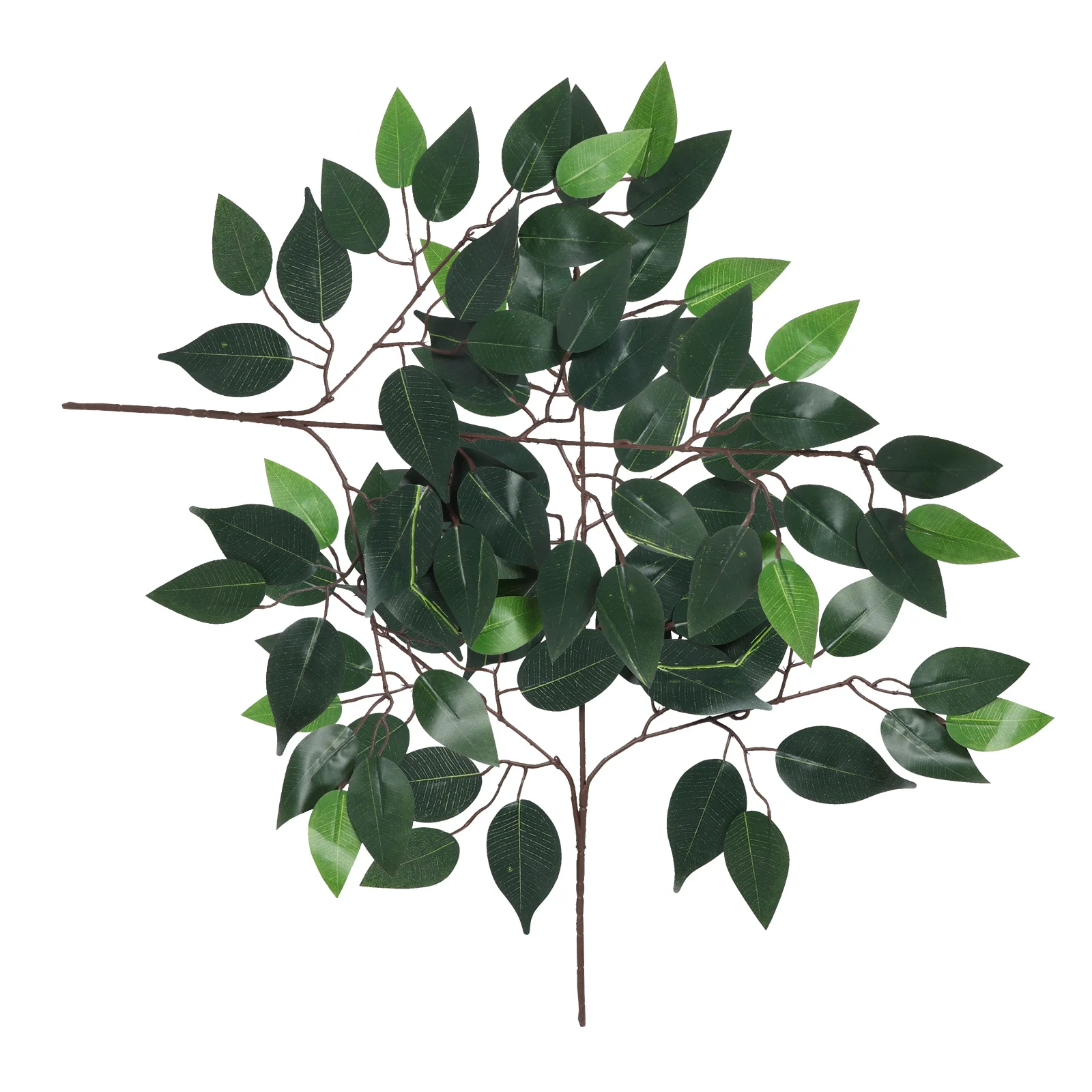 

2 Pcs Simulated Banyan Leaves Artificial Greenery Tree Branch Iron Wire Branches