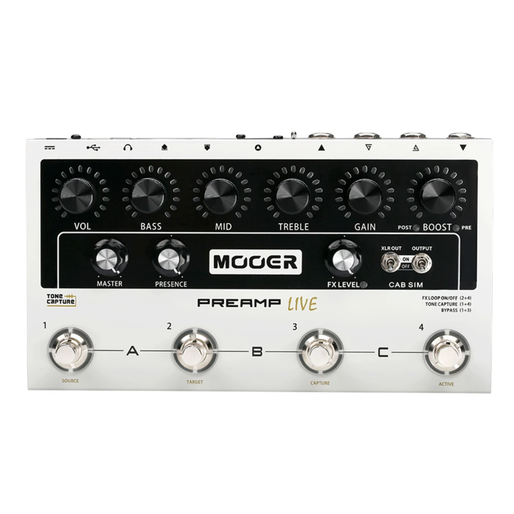 

MOOER Digital Preamp Live Guitar Effect Pedal Guitar Parts With 12 Independent Preamp Channels IR Loading TONE CAPTURE Sampling