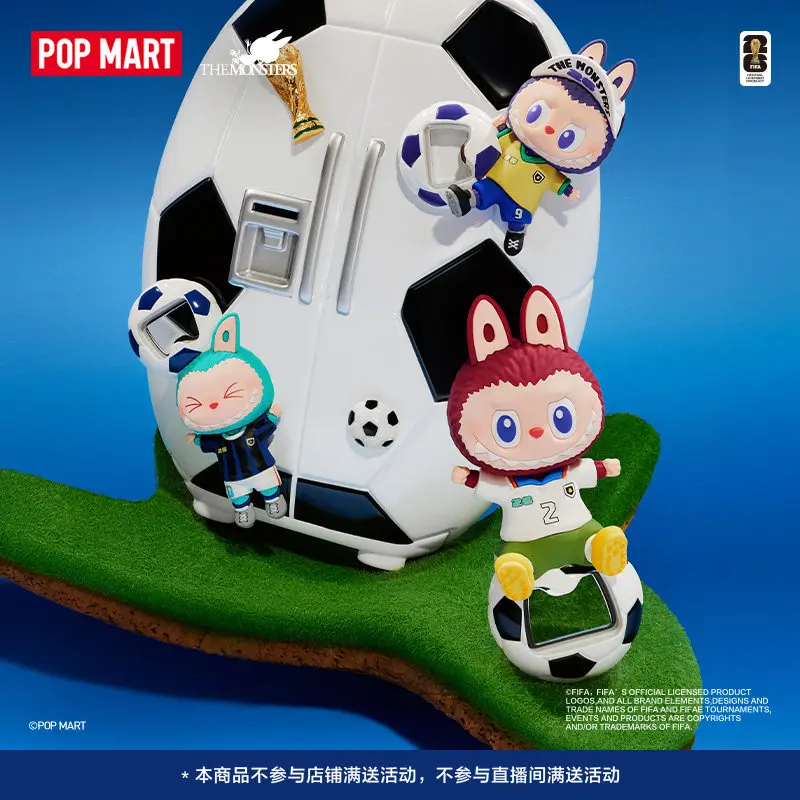 

POP MART Labubu THE MONSTERS × FIFA Series Bottle Opener Refrigerator Magnet Blind Box Ornament Collection Cute Toys Gift
