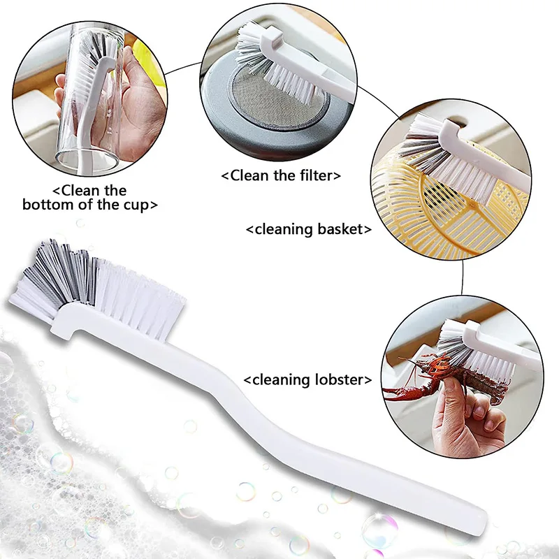 5PCS Kitchen Cleaning Brush Set Plastic Soy Milk Maker Juicer Blender Bottle Cleaner Multi-Function Household Washing Tool