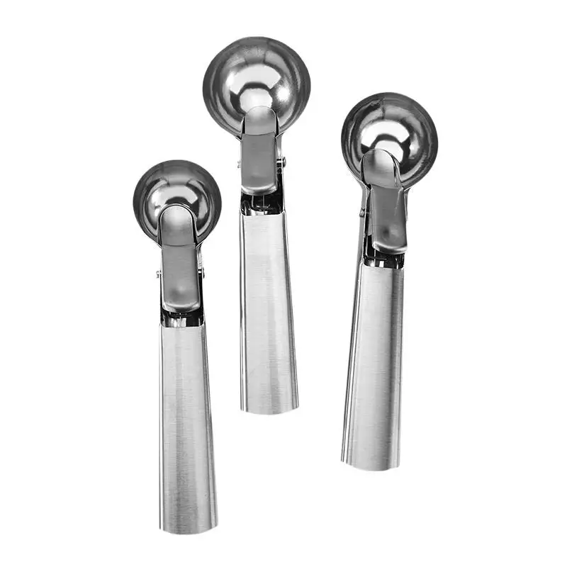 Stainless Steel Ice Cream Scoop Multi Functional Fruit Ball Spoon Kitchen Dessert Scooping Tool