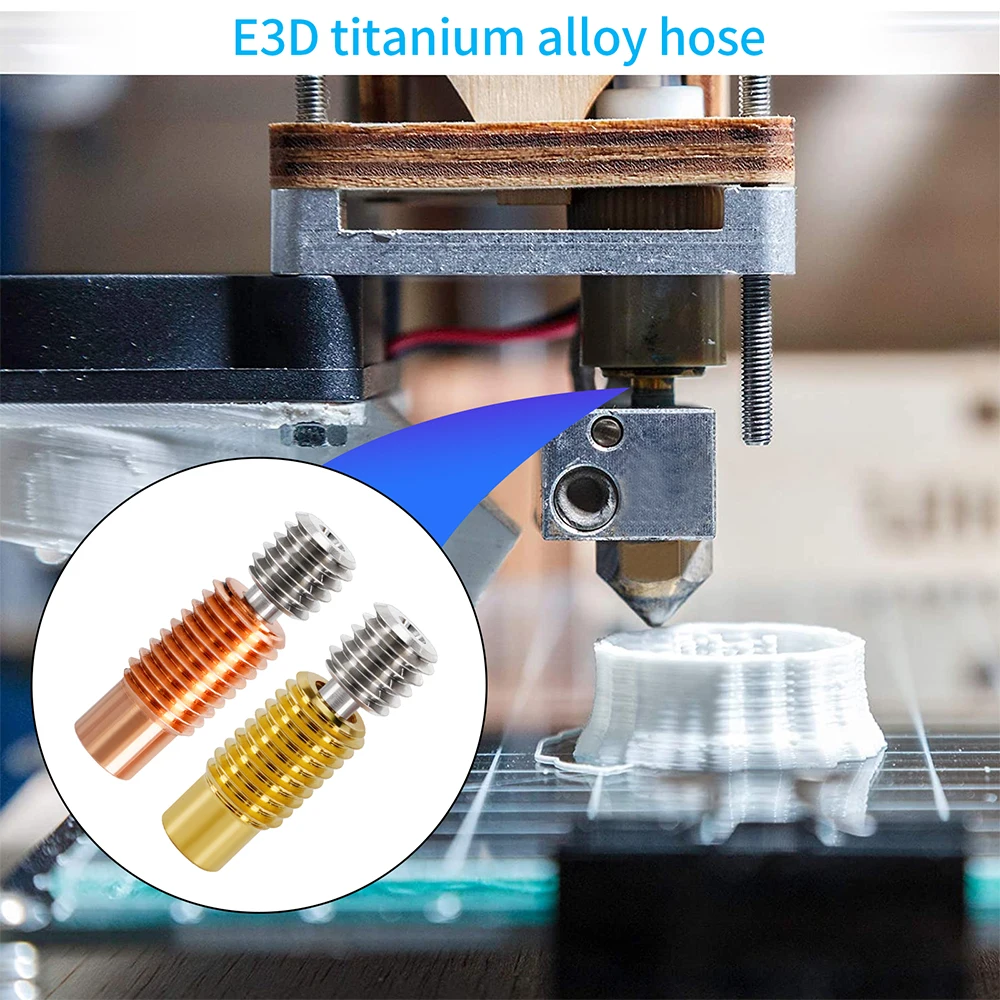 Piezas de impresora 3D V6, rotura de calor bimetálico, garganta de aleación de titanio E3D V6, rotura de calor suave, todo M6 de Metal