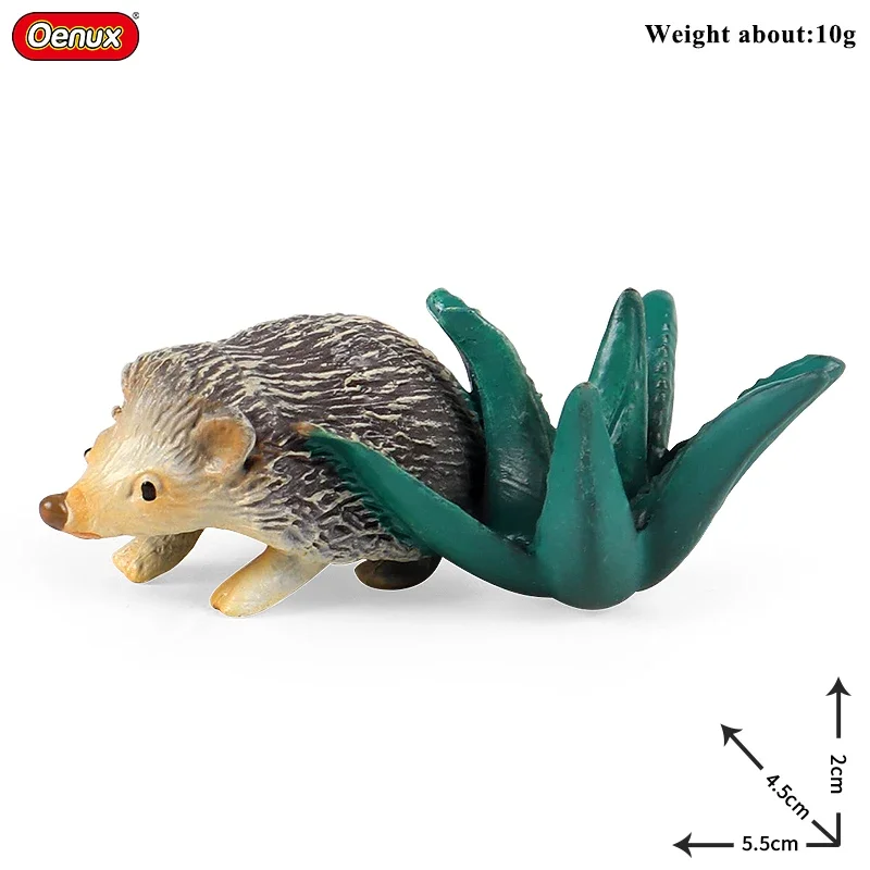 Oenux-Wild Animals Action Figure modelo infantil, coleção em PVC, floresta, orangotango, pombo, ouriço, ouriço-pardo, capivara, brinquedo novo