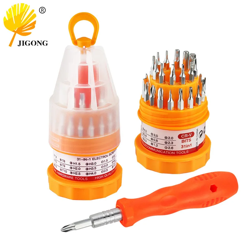 Multipurpose special-shaped screw batch combination, mobile phone computer repair tool 31-in-1 screwdriver set, pagoda type