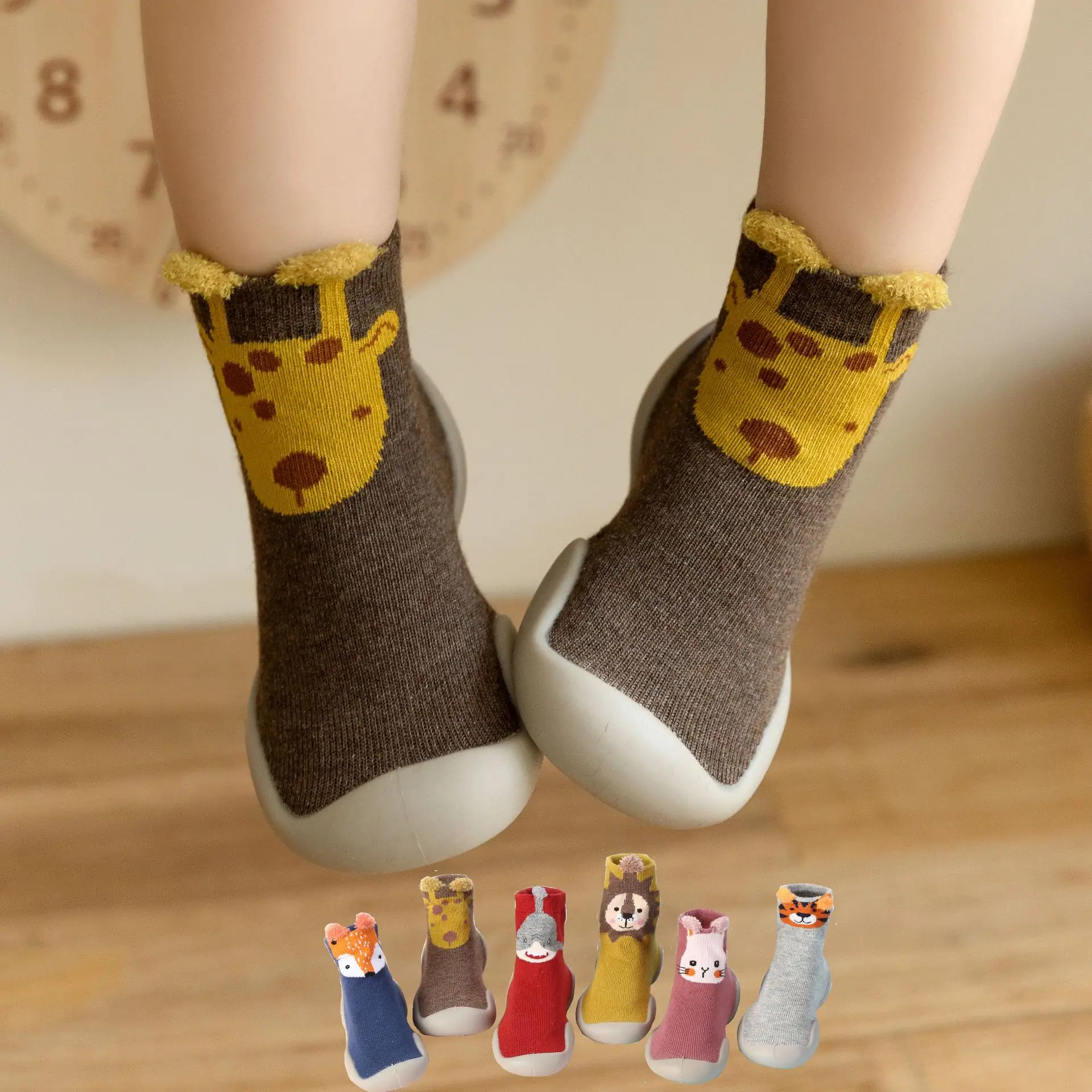 Baby Socks Soft-soled Shoes Spring and Autumn Cartoon Multi-color Comfortable Floor Shoes Indoor and Outdoor Baby Walking Shoes