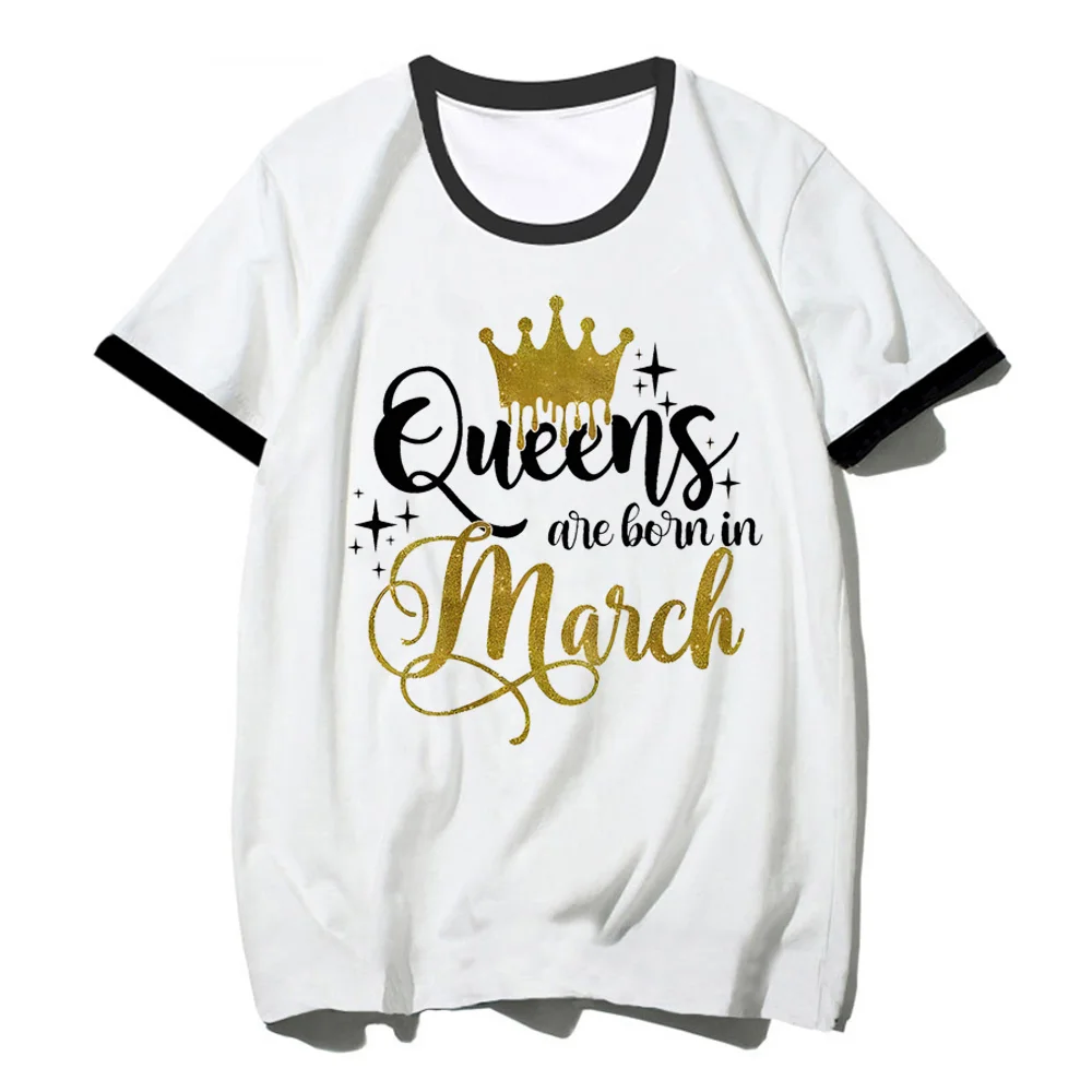 

Golden Crown Queen Are Born in January to December t shirt women manga t shirt female funny harajuku 2000s clothes