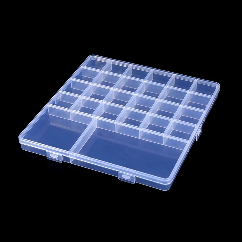 26 Grids Plastic Storage Jewelry Box Compartment Adjustable Container For Beads Earring Box For Jewelry Rectangle Box Case