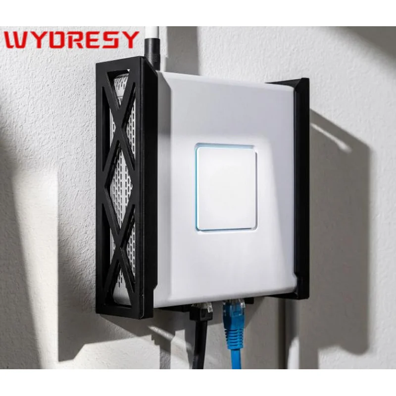 WYORESY for Ubiquiti (USG/USG-PRO-4) Shock Absorption Wall Mount Bracket Buffer Vibration Stabilize Network Device Prevent