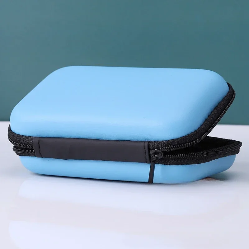 1pc Portable Waterproof Headphone Storage Bag, Data Cable Packing Cube, EVA Protective Case For Travel image 3