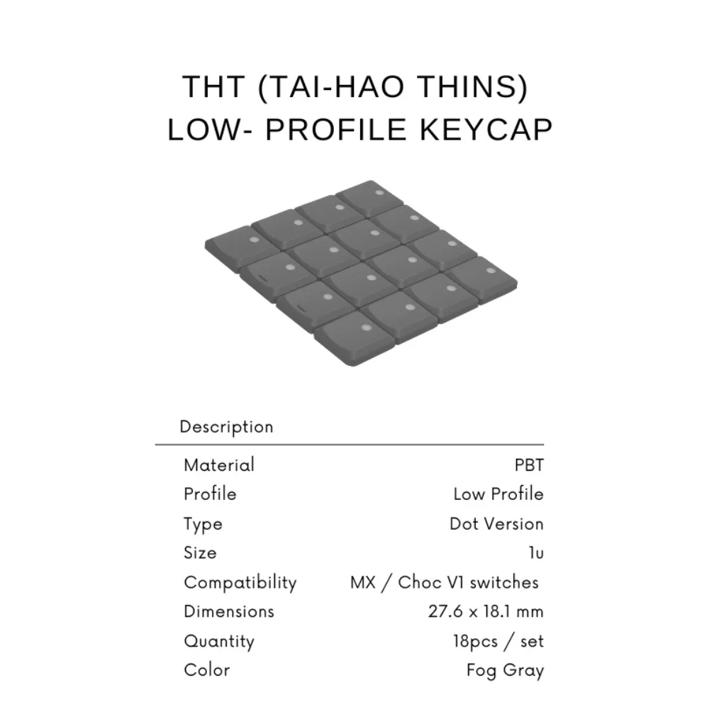 

Низкопрофильная клавиатура Taihao Choc V2/V1 для малоосевой механической клавиатуры MX/choc 1353/1350 PBT Keycap 1.5U Shock V1 V2 Keycaps
